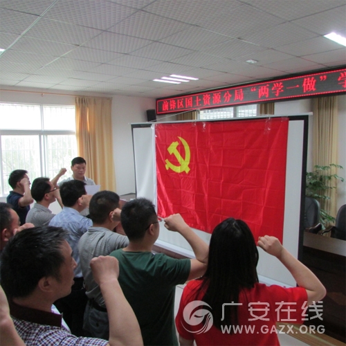 广安市国土资源局前锋区分局召开“两学一做”学习教育座谈会(图)