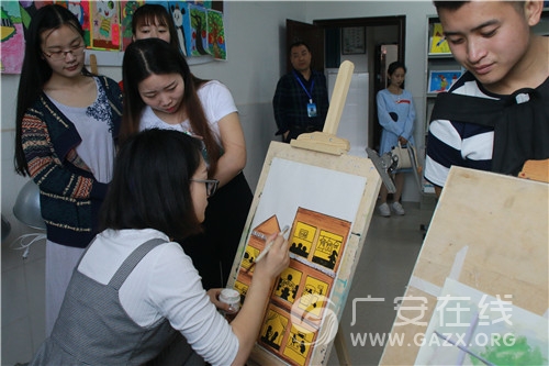 广安市美术教师基本功比赛在岳池县东湖学校举行(图)